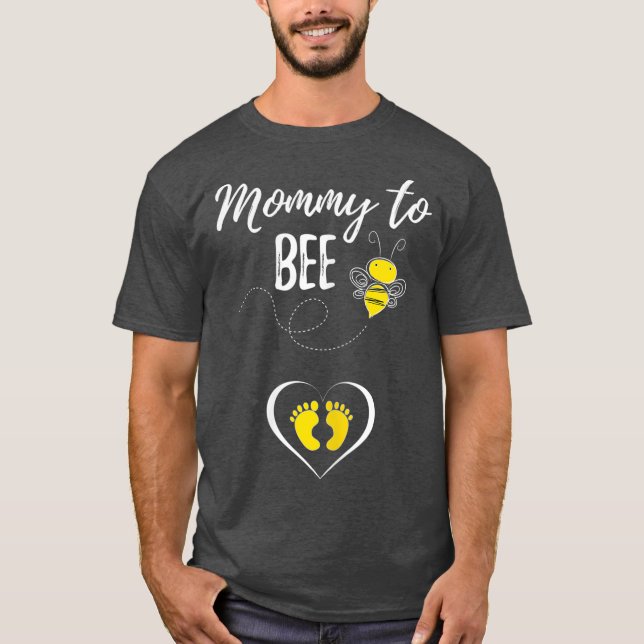 Mummy To Bee  Cute Pregnancy Announcement T-Shirt (Front)