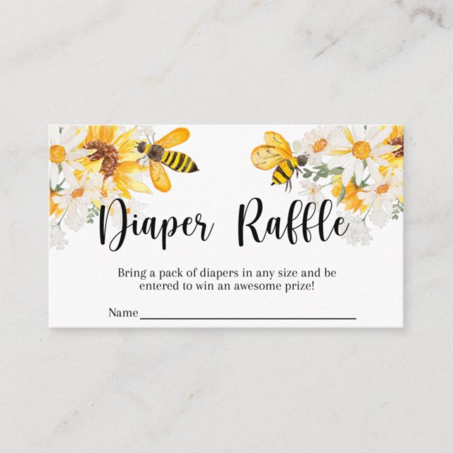 Mummy to BEE Diaper Raffle Card  (Front)