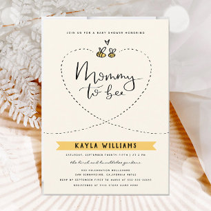 Mummy to Bee Gender Neutral Baby Shower Invitation