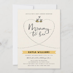 Mummy to Bee Gender Neutral Baby Shower Invitation
