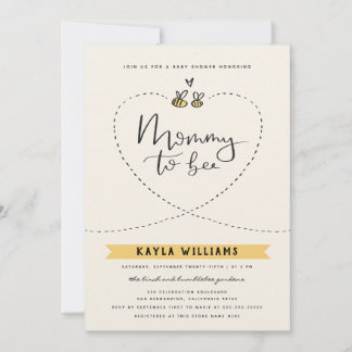 Mummy to Bee Gender Neutral Baby Shower Invitation