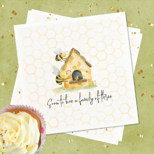 Mummy to Bee Gender Neutral Honeycomb  Baby Shower Napkin