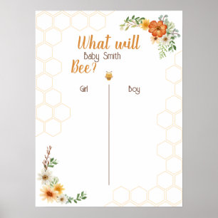 Mummy To Bee Gender Reveal Voting Poster