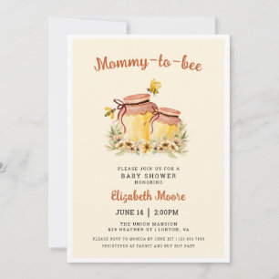Mummy-to-bee Honey and Bees Baby Shower Invitation