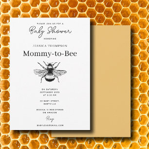 Mummy to Bee Honey Baby Shower Theme Invitation