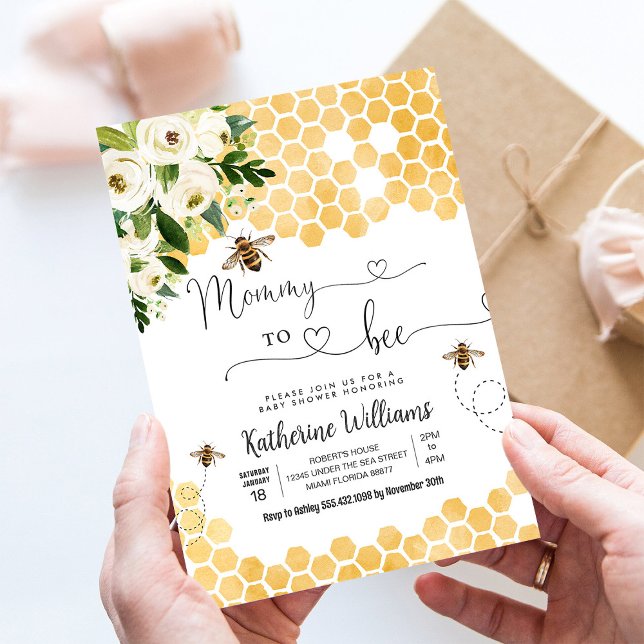 Mummy To Bee Honey Bee Baby Shower Invitation (Creator Uploaded)