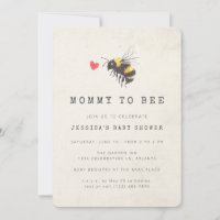 Mummy to Bee Honey Heart Photo Baby Shower