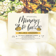 Mummy To Bee Lettering & Honeycomb Baby Shower