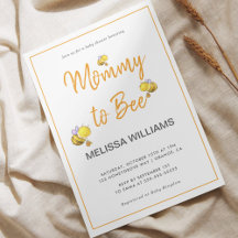 Mummy To Bee Simple Elegant Baby Shower