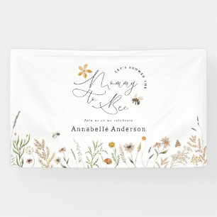 Mummy to bee wildflower baby shower banner