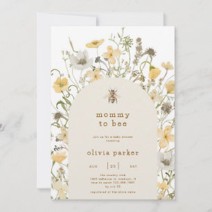 Mummy to Bee Wildflower Baby Shower Invitation