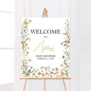 Mummy to Bee Wildflower Baby Shower Welcome Poster