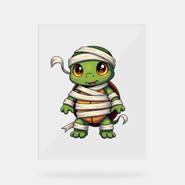 Mummy Turtle Acrylic Sign (Front)