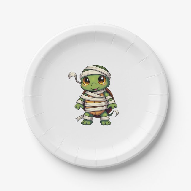 Mummy Turtle Paper Plate (Front)