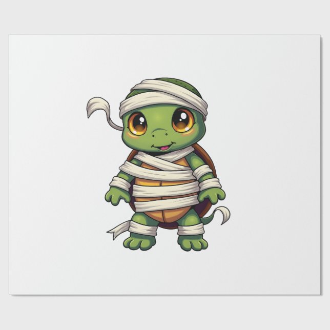 Mummy Turtle Wrapping Paper (Flat)