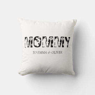Mummy   Unique Mum Mother's Day Kids Names Cushion