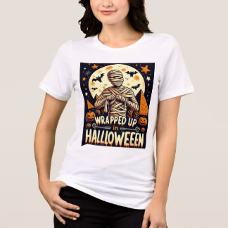 mummy unraveling t shirt for Halloween