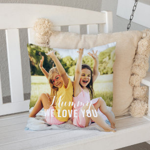 Mummy We Love You Personalized Mothers Day Photo Cushion