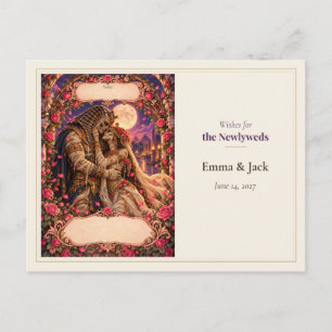 Mummy Wedding Guest Book Wishes Postcard