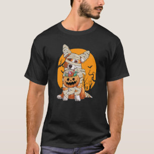 Mummy Welsh Corgi  Owner Halloween Costume Day T-Shirt