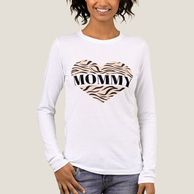 Mummy ,wild tiger heart Tri-Blend shirt (Front)