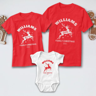 Mummy Winter Reindeer Family Christmas T-Shirt