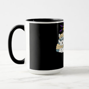 Mummy witch siberian husky dog halloween gift mug