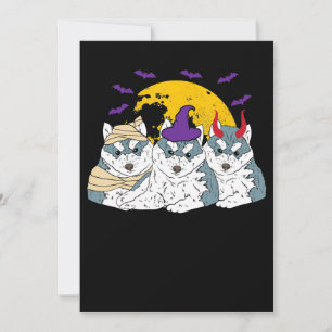 Mummy witch siberian husky dog halloween gift save the date
