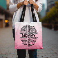 Mummy Word Cloud Name Pink Ombre