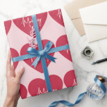 Mummy Wrapping Paper | Pink Background & Red Heart<br><div class="desc">Make every gift for Mummy extra special with this adorable personalised wrapping paper! Featuring a soft pink background, a bold red heart, and customisable "Mummy" text, this sweet design is perfect for Mother’s Day, birthdays, or any day you want to celebrate her love. Customise the text to make it truly...</div>