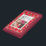 Mummy You're The Sweetest Quote Strawberries Photo Trifold Wallet<br><div class="desc">For a special gift for your mum, this wallet features a white scalloped rectangle which serves as the frame for your family photo. Quote on the right reads "Mummy You're the Sweetest". A decorative scroll is below the text, followed by a closing signature for you to personalise. Background is a...</div>