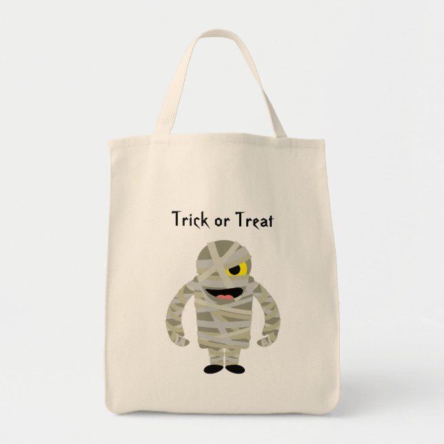 Mummy zombie Halloween loot bag (Front)