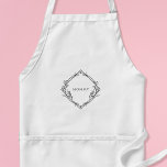 Mummy's Apron with Delicate Floral Design<br><div class="desc">Looking for a special gift to show your appreciation for your mother on Mother's Day? Look no further than this personalised white apron, customised with the text of your choice surrounded by a delicate black floral design. Crafted from high-quality, durable materials, this apron is designed to withstand the wear and...</div>