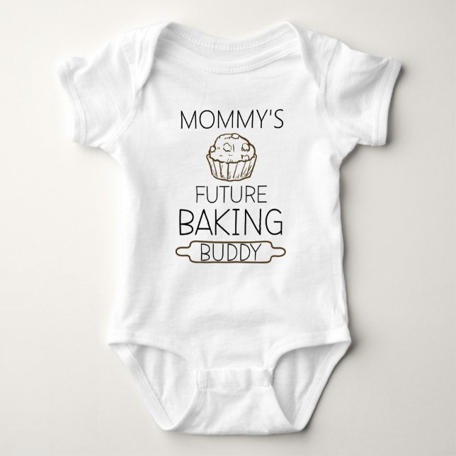 Mummy's Baking Buddy - Cooking Buddy Baby Bodysuit (Front)