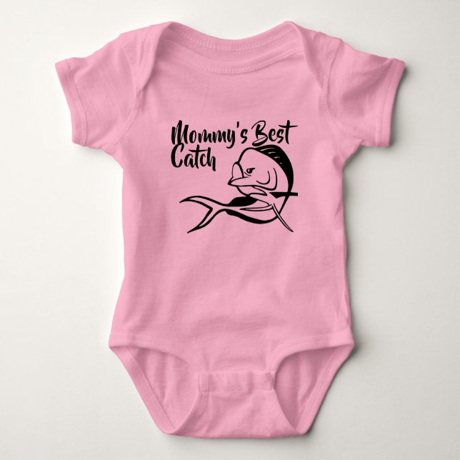 Mummy's Best Catch - Mahi Fishing Bodysuit (Front)