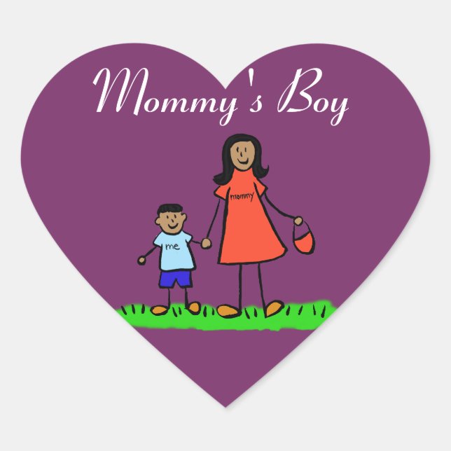 Mummy's Boy Custom Family Character Decal Sticker (Front)