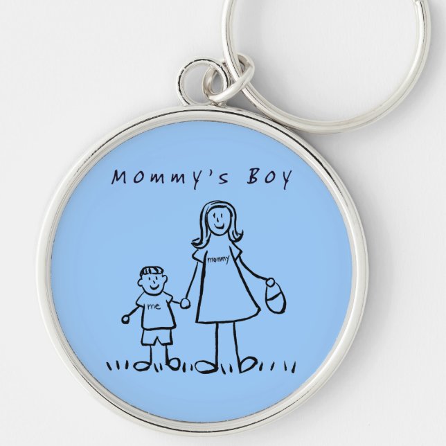 Mummy's Boy Drawing Keychain (Front)