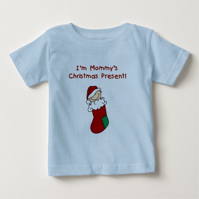 Mummy's Christmas Present Baby T-Shirt (Front)
