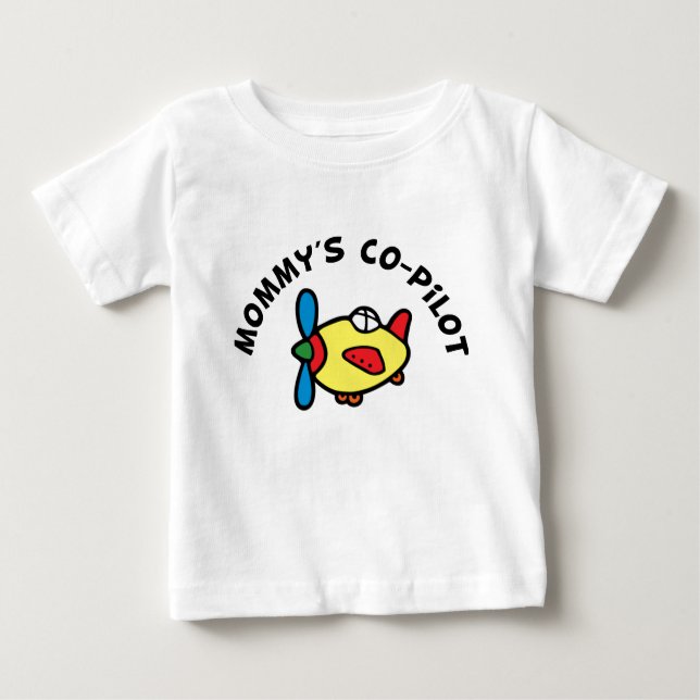Mummy's Co-pilot Baby T-Shirt (Front)