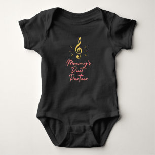 Mummy's Duet Partner Musician Treble Clef    Baby Bodysuit