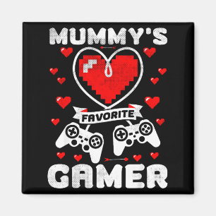 Mummy's Favorite Gamer Funny Boys Kids Valentine's Magnet