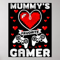 Mummy's Favorite Gamer Funny Boys Kids Valentine's