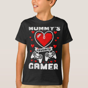 Mummy's Favorite Gamer Funny Boys Kids Valentine's T-Shirt
