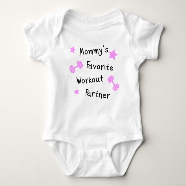 Mummy's Favourite Workout Partner Baby Bodysuit (Front)