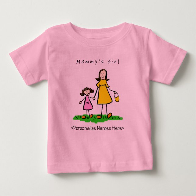 Mummy's Girl - Brunette Mother & Daughter Shirt (Front)
