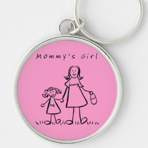 Mummy's Girl Drawing Keychain