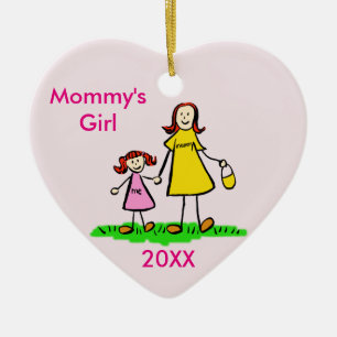 Mummy's Girl Family Character Custom Ornament