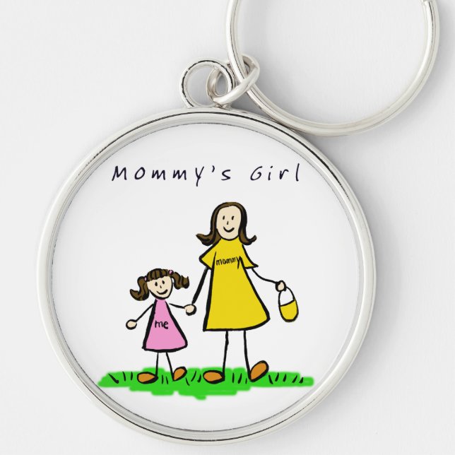 Mummy's Girl Keychain (Brunette) (Front)