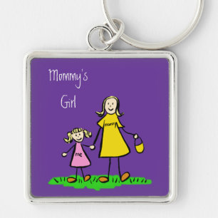 Mummy's Girl Mother and Daughter Family Keychain