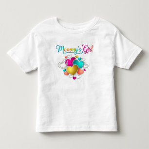 Mummy's Girl with Vibrant Hearts Toddler T-Shirt